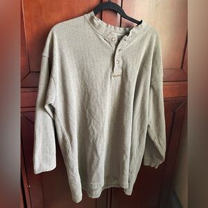 North River Long Sleeve Henley Shirt Men's Medium